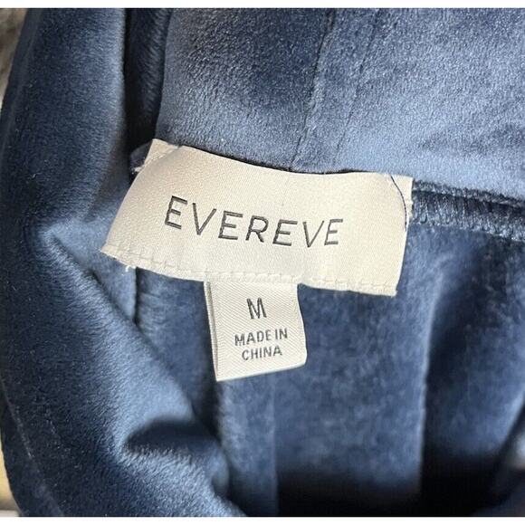 Evereve Blue Velvet‎ Funnel Cowl Neck Top Long Sleeve Cozy Pullover Medium - Picture 5 of 7